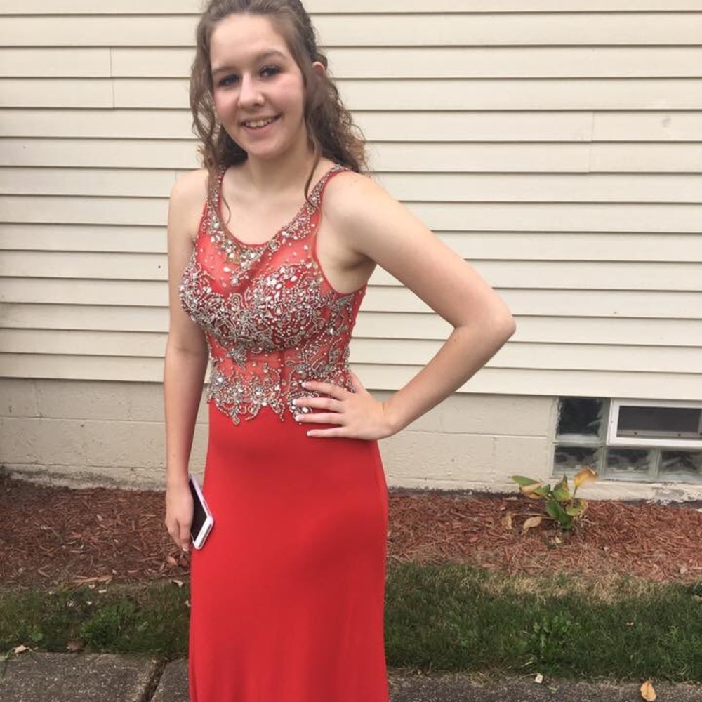 Long Red Homecoming Dress